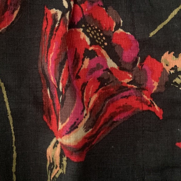 DRIES VAN NOTEN floral silk linen bubble miniskirt, black and pink, size 34 - Picture 9 of 14